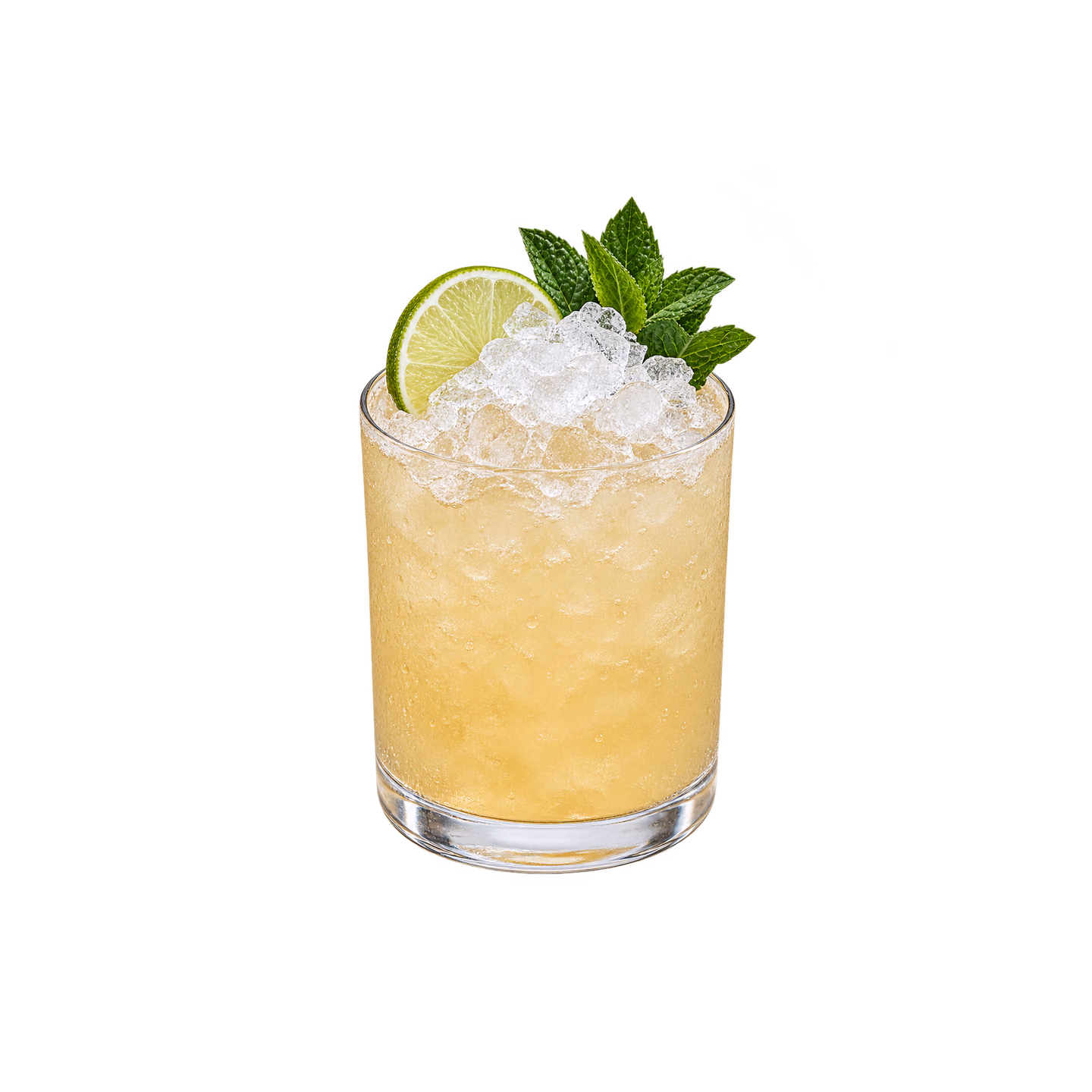 Tia Mia in a rocks glass, with crushed ice